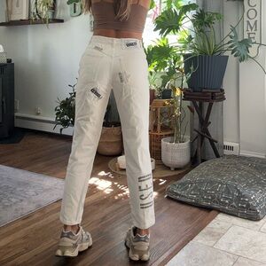 Vintage Cream Women's Straight Leg Jeans 100% cotton 80s 90s
